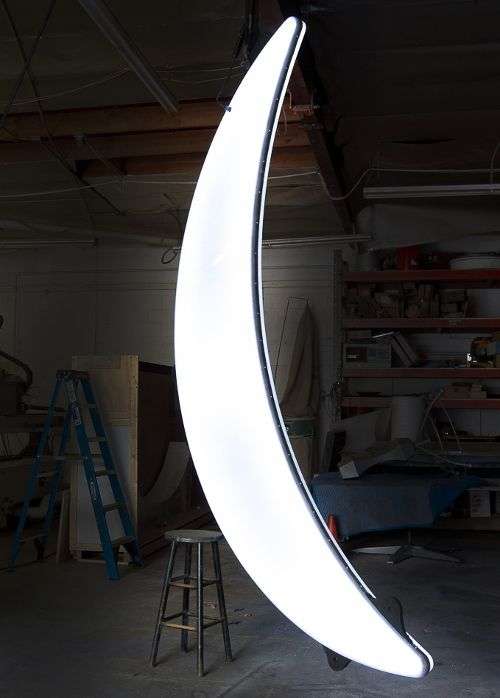 Moon public art sculpture