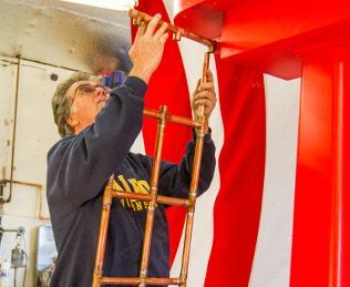 Paul with pirate ship