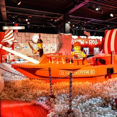 LEGO-style ship custom prop fabrication