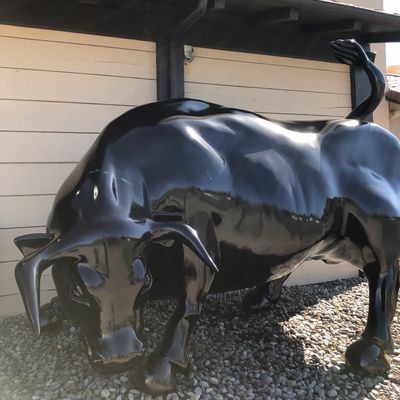 Fiberglass bull sculpture fabrication